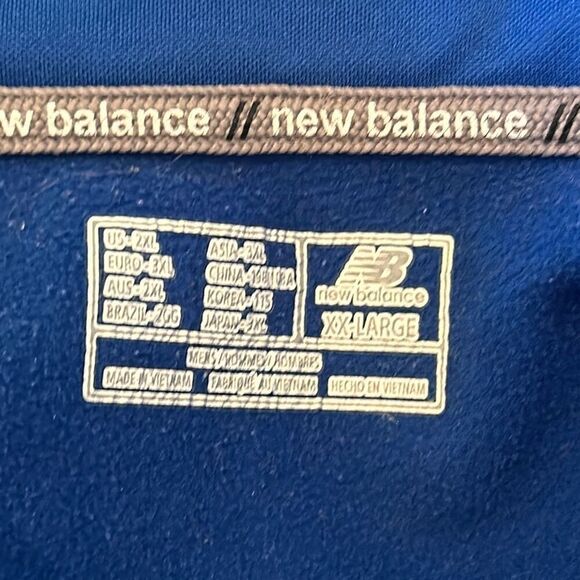 New Balance Mens XXL Half Zip 100% Polyester Pullover Sweatshirt Blue - Picture 5 of 8